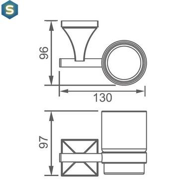 Стакан Devit Clssic Cup with holder 6010151, Хром
