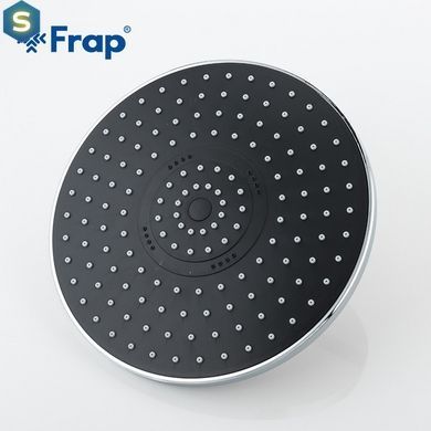 Душевая система Frap F2442, поворотный излив - переключатель на лейку, 3 режима, черный/хром, Черный матовый