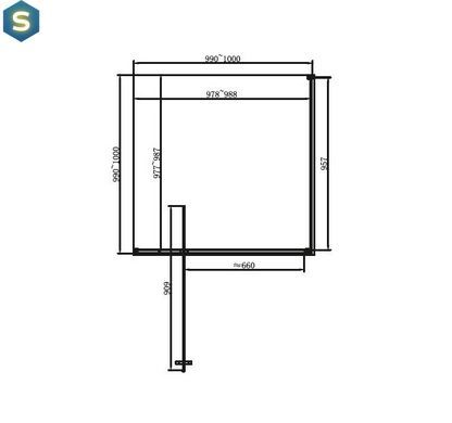 Душова кабіна Dusel DL198BP + DL196BP Black Matt Paint 1000x1000x1900, Черный матовый, прозорий, чорний матовий, 100x100