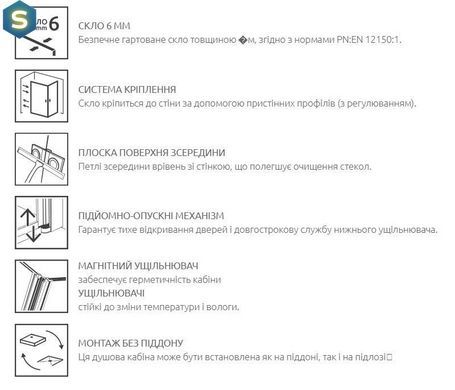 Душова кабіна Radaway Essenza New Black PDD 80Lx100Rx200 385002-54-01L+385003-54-01R