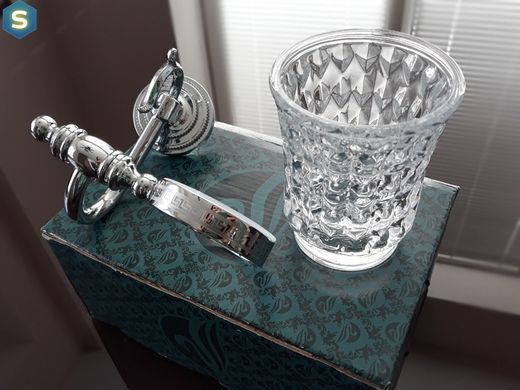 Склянка для зубних щіток Kugu Versace 206C, Хром