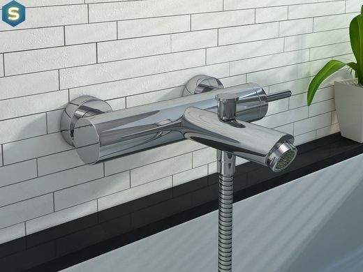 Змішувач для ванни Kohlman Maxima chrome настінний KPL-QW110M, Хром