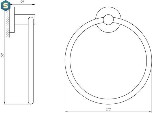 Держатель полотенец Perfect Sanitary Appliances SP 8113, Хром