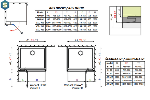 Душевая кабина Radaway Fuenta New KDJ 90Lx100x200 384044-01-01L+384052-01-01