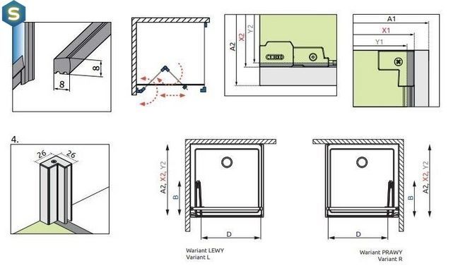 Душова кабіна Radaway Nes KDJ B 100x75x200 10025100-01-01L + 10039075-01-01