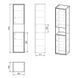 Пенал подвесной Imprese Vyskov 170x40x35 см white f3253W, Белый