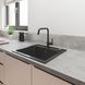 Набор смесителей 4 в 1 для ванной комнаты и кухни Grohe QuickFix Start Black M-Size UA303301MK, Черный матовый