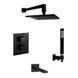 Душова система Paffoni Shower з термостатом та виливом 300x300 мм black matt KITLEQ519NO/M300, Черный матовый