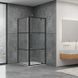 Душова кабіна Dusel DL198BP + DL196BP Black Matt Paint 1000x1000x1900, Черный матовый, прозорий, чорний матовий, 100x100