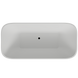 Ванна отдельностоящая глянцевая Amidicon Atlant 160x75 черная из литого камня ATLANT_160_BLACK_HL, Черно-белый