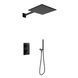 Душева система Kohlman Experience 25 black з термостатом + BOX прихованого монтажу KPL-QW432EBQ25, Черный матовый