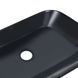 Умивальник Qtap Scorpio накладний прямокутний 550х390х120 мм Black matt + донний клапан PU03, Черный матовый