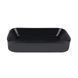 Умивальник Qtap Scorpio накладний прямокутний 550х390х120 мм Black matt + донний клапан PU03, Черный матовый