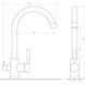 Смеситель для кухни под осмос Globus Lux GLLR-0333-11-graphite, Черный матовый
