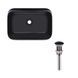 Умивальник Qtap Scorpio накладний прямокутний 550х390х120 мм Black matt + донний клапан PU03, Черный матовый