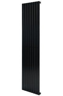 Вертикальный дизайнерский радиатор отопления Arttidesign Terni 8/1800/472/50 черный матовий, Черный матовый