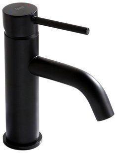 Смеситель для умывальника Rea Lungo black low черный низкий REA-B4102, Черный/золото