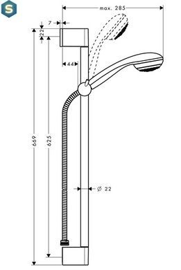 Душевой гарнитур Hansgrohe Crometta 85 27728000
