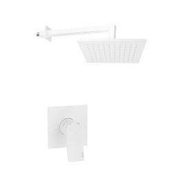 Душова система для ванни Paffoni Shower верхній душ 200x200 мм white matt KITTI010BO/M, Белый матовый