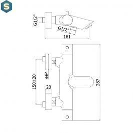 Термостат для ванни Paffoni Light chrome LIQ023CR, Хром