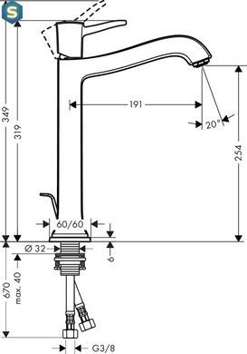 Смеситель для раковины Hansgrohe Metropol Classic 31303000