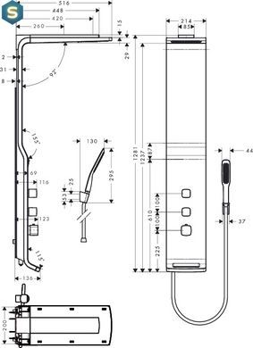 Душова система Hansgrohe Raindance Lift 27008400