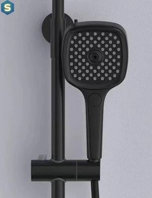 Душова система Dusel Pour Black Smart з підсвіткою (241307000), Черный матовый
