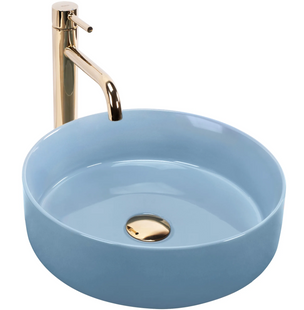 Умивальник Rea Sami blue shiny накладний REA-U6619, Синий