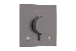 Термостат для душу Hansgrohe Ecostat Comfort E прихованого монтажу 2 function brushed black chrome 33711340, Шліфований чорний хром