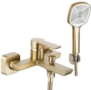 Смеситель для ванны Rea Argus brushed gold настенный с изливом REA-B6414, Золотой