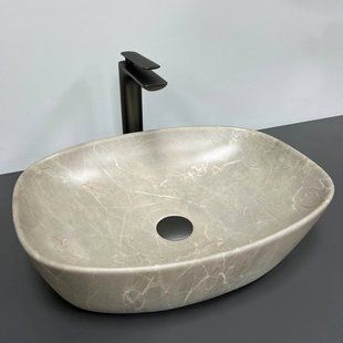 Умивальник (раковина) VBI OLBIA BEIGE STONE MATT накладний, Бежевий
