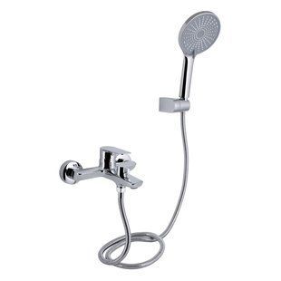 Смеситель для ванны Qtap Leo New (c душевым гарнитуром) QTLEO259CRM45563 Chrome, Хром