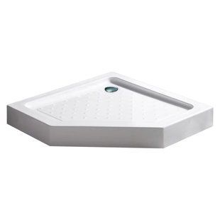 Душевой поддон Volle 90x90x14см пятиугольный,в комплекте с сифоном white 4400.143007, Белый, белый
