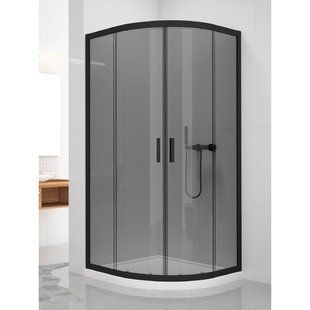 Душова кабіна New Trendy Varia Black 90x90 без піддону K-0566, Чорний/золото, прозорий