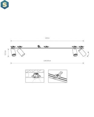 Спот Nowodvorski 7747 Mono surface GU10 4x10W IP20 Bl