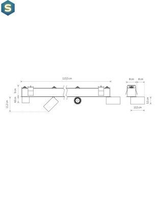 Світильник Nowodvorski 10467 Mono Deep IV GU10 4x10W IP20 Wh