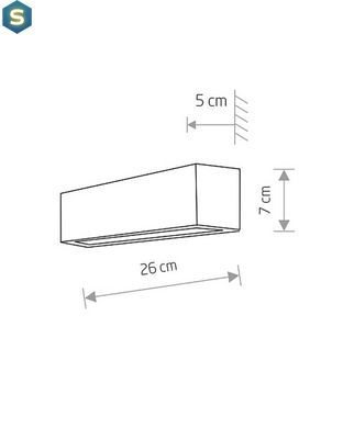 Светильник Nowodvorski 7601 Straight wall Е14 1x40W IP20 Bl