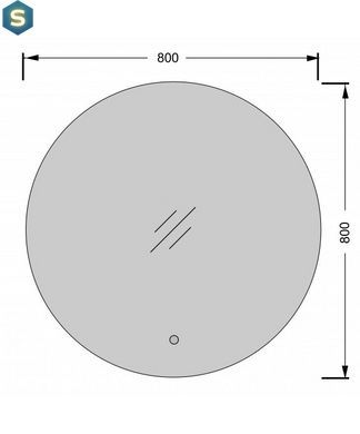 Зеркало Мойдодыр Eclipse 80x80 S с LED-подсветкой и сенсором