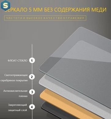 Дзеркало Dusel DE-M3011 80x65 см Сенсорне включення + підігрів + годинник / темп, Білий