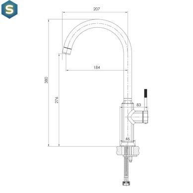 Смеситель для кухни Imprese Brenta ZMK081906150 никель