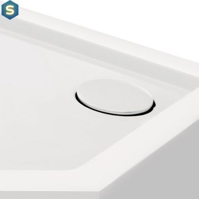 Душевой поддон Qtap Diamond 301112 100x100x12 см + сифон, Белый, Универсальная, белый, мелкий (до 20 см)