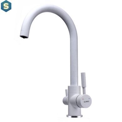 Смеситель для кухни под осмос Globus Lux GLLR-0333-7-White, Белый