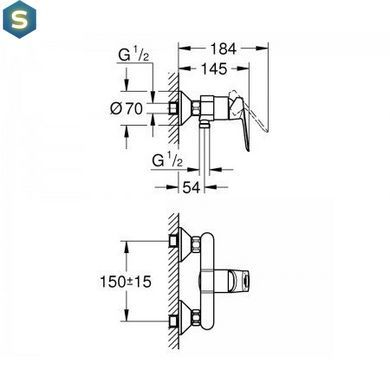 Смеситель для душа Grohe Bau Loop 23634000