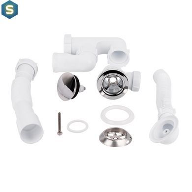 Сифон для ванны Lidz (WHI) 60 03 V002 02 с ревизией (выход 50 мм)
