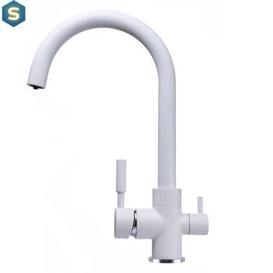 Смеситель для кухни под осмос Globus Lux GLLR-0333-7-White, Белый