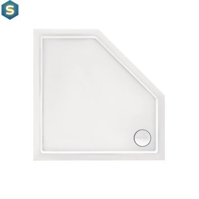 Душевой поддон Qtap Diamond 301112 100x100x12 см + сифон, Белый, Универсальная, белый, мелкий (до 20 см)