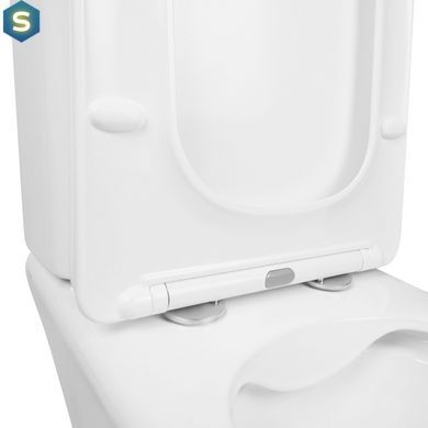 Унітаз-компакт Qtap Kalao безобідковий з сідінням Soft-close QT08221213AW