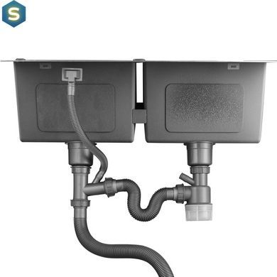 Кухонна мийка Gappo GS8350 накладна 830x500 мм, нержавіюча сталь, Нержавіюча сталь