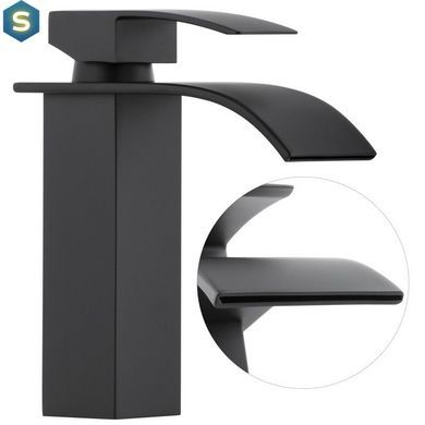 Смеситель для умывальника Yoka Niagara 24 black низкий BU.NIAGARA 24-BLK, Черный матовый