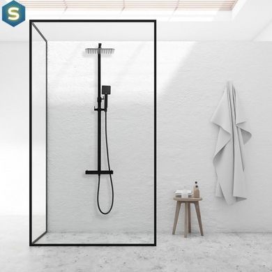 Душова система Yoka Cube 25 black з термостатом BP.CUBE-THERM-25-BLK, Черный матовый